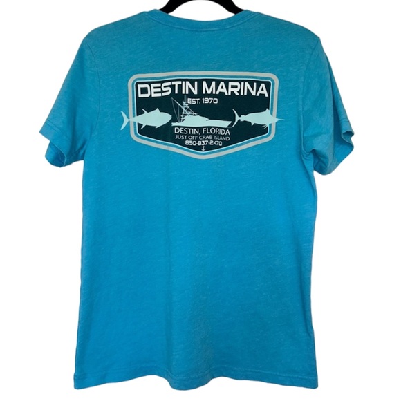 Bella Canvas Other - Destin Marina bright blue unisex t-shirt size medium
